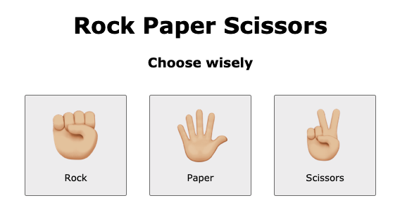 Rock paper scissors initial state